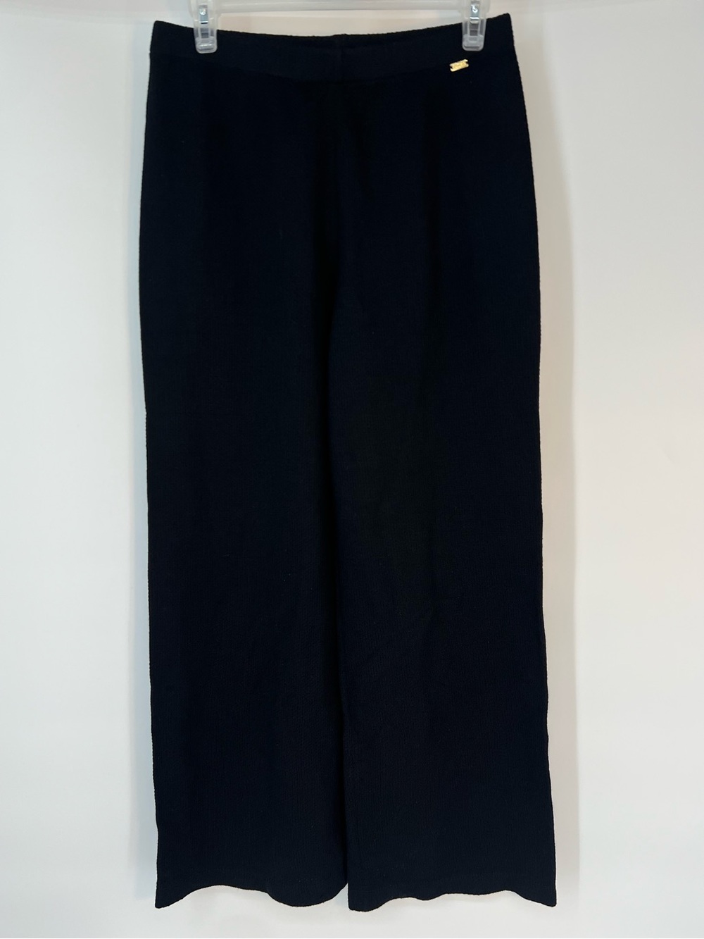 St. John Basics Pull-On  Knit Pants Women's Black Classic Office minimum
